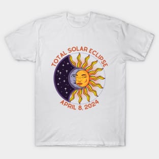 Total Solar Eclipse April 8, 2024 Celestial Sun Moon T-Shirt